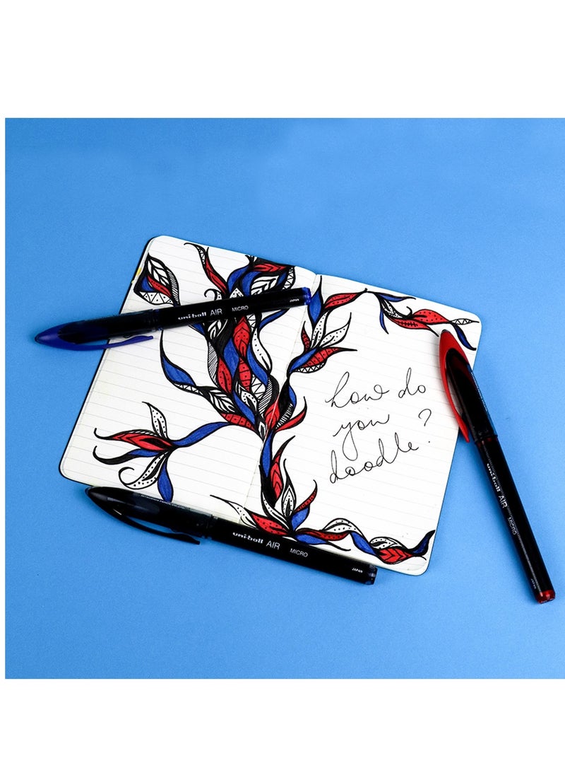 6-Piece Air Micro Rollerball Pen Blue Ink