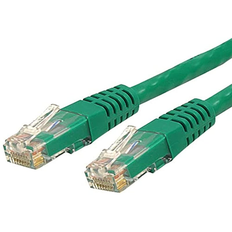 StarTech.com 7ft CAT6 Ethernet Cable - Green CAT 6 Gigabit Ethernet Wire -650MHz 100W PoE RJ45 UTP Molded Network/Patch Cord w/Strain Relief/Fluke Tested/Wiring is UL Certified/TIA (C6PATCH7GN) - Image 1