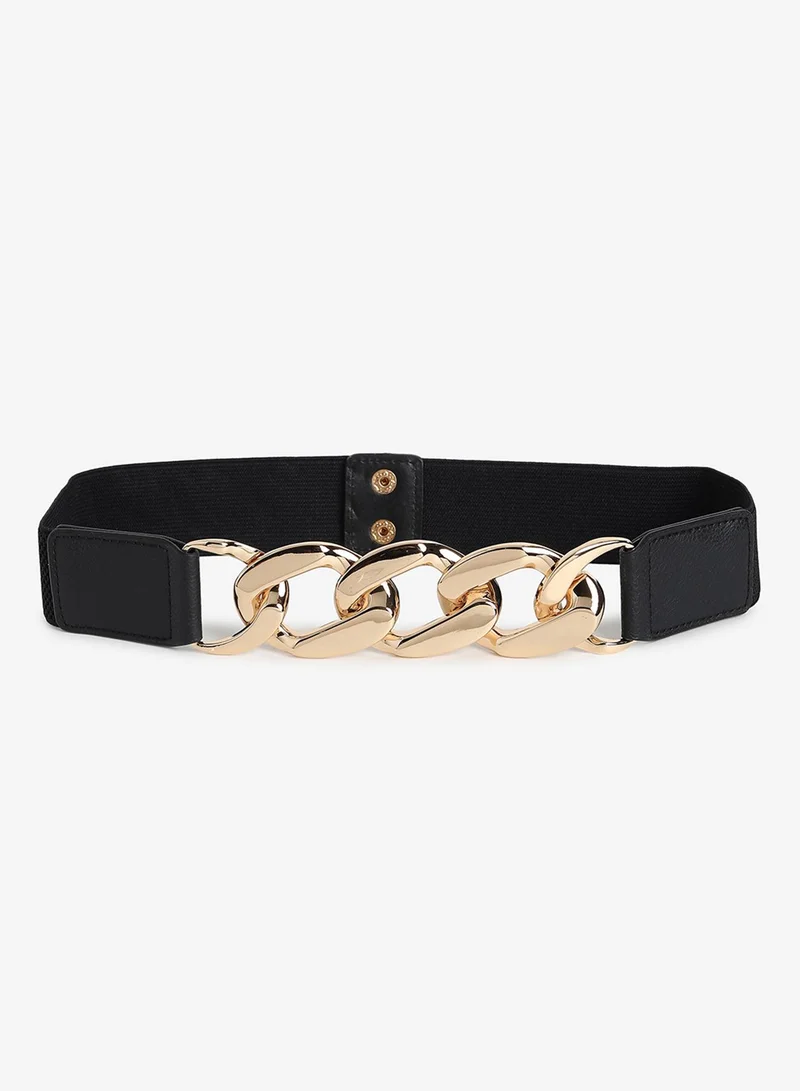 Haute Sauce & Black Solid Waist Belt