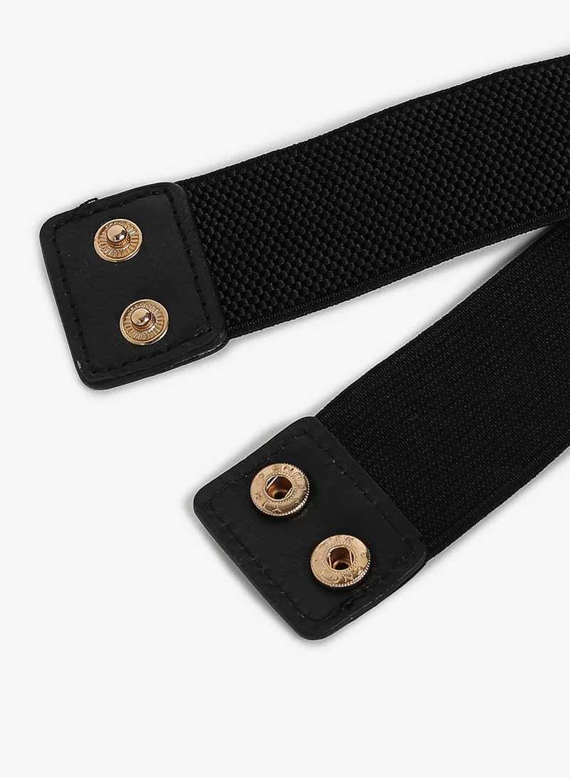 Haute Sauce & Black Solid Waist Belt