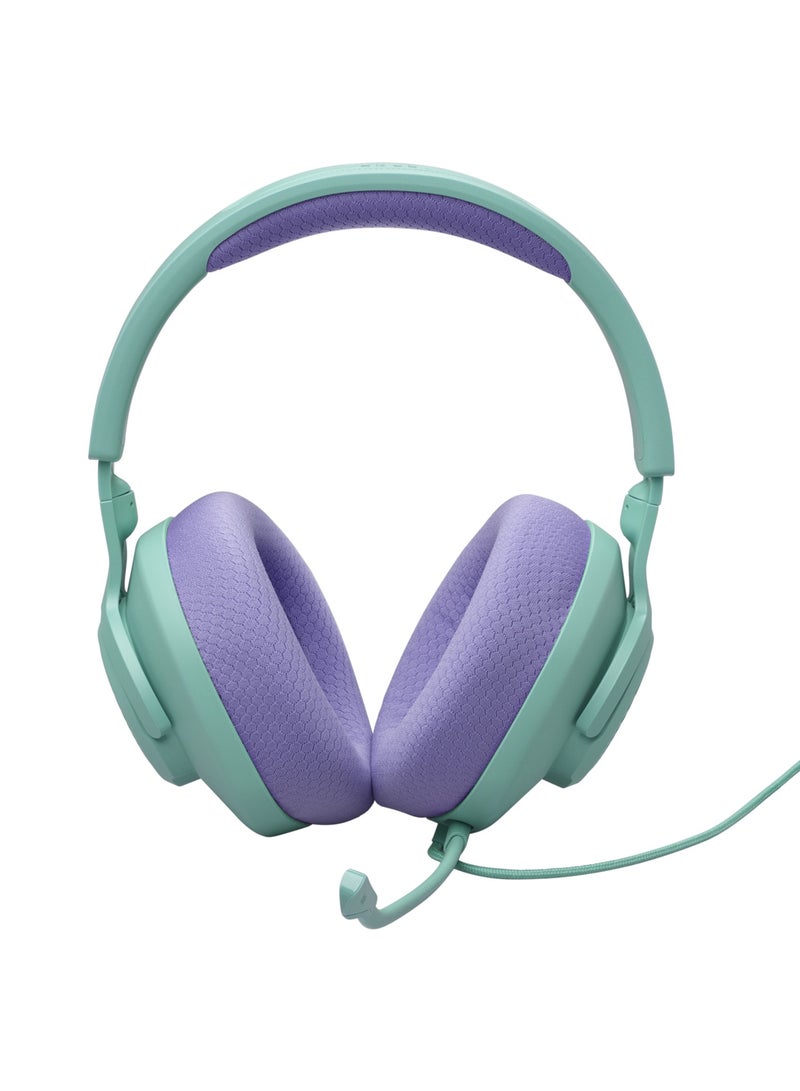 JBL Quantum 100M2 - Wired gaming gaming headphones with JBL QuantumSOUND Signature and 3.5 mm connector, multi-platform compatible, detachable microphone with mute function, Cyan Blue - Image 2