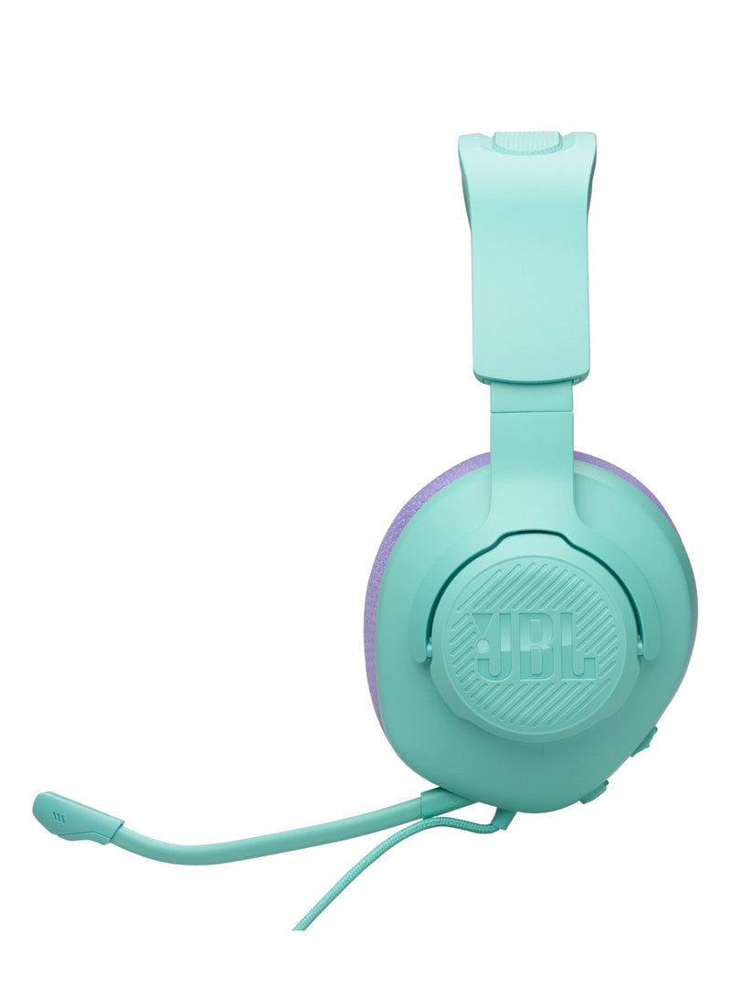 JBL Quantum 100M2 - Wired gaming gaming headphones with JBL QuantumSOUND Signature and 3.5 mm connector, multi-platform compatible, detachable microphone with mute function, Cyan Blue - Image 4