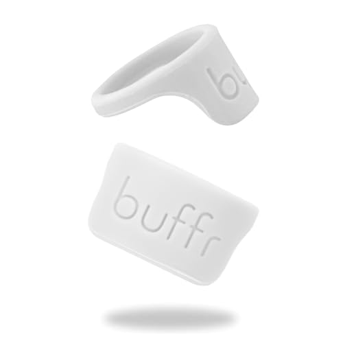 BUFFR Silicone Ring Protector for Working Out – Wedding Ring Protector – Rubber Ring Guard for Women – White, Size 8 - Image 1