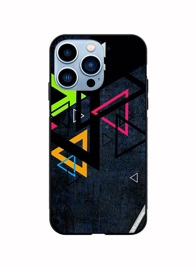 VR CREATIVE Protective Case Cover For Apple iPhone 14 Pro Max Multiple Triangle Design Multicolour - Image 1