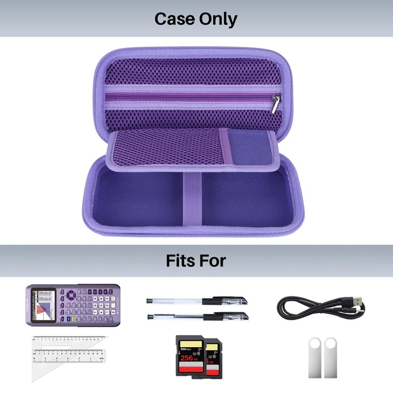 RIYADAone Hard Case Replacement for Texas Instruments TI-84 Plus CE/TI-84 Plus/TI-Nspire CX II CAS/TI-Nspire CX II/TI-83 Plus/TI-89 Titanium/TI-85 / TI-86 Color Graphing Calculator (Purple Case) - Image 3
