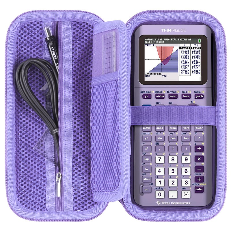 RIYADAone Hard Case Replacement for Texas Instruments TI-84 Plus CE/TI-84 Plus/TI-Nspire CX II CAS/TI-Nspire CX II/TI-83 Plus/TI-89 Titanium/TI-85 / TI-86 Color Graphing Calculator (Purple Case) - Image 1