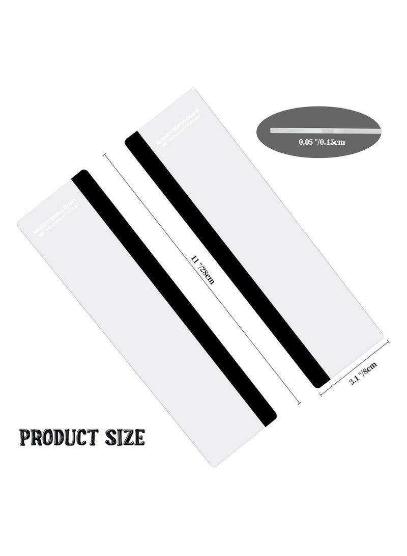 2pcs Computer Monitor Memo Board, Office Desk Accessories, Computer Message Board, Office Supplies for Women Men,Computer Sticky Note Holder Home Office Accessories Office Desktop Message Office Decor - Image 2