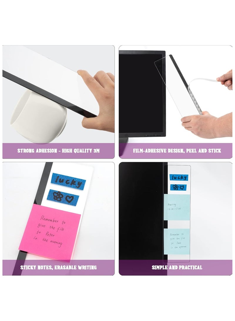 2pcs Computer Monitor Memo Board, Office Desk Accessories, Computer Message Board, Office Supplies for Women Men,Computer Sticky Note Holder Home Office Accessories Office Desktop Message Office Decor - Image 4
