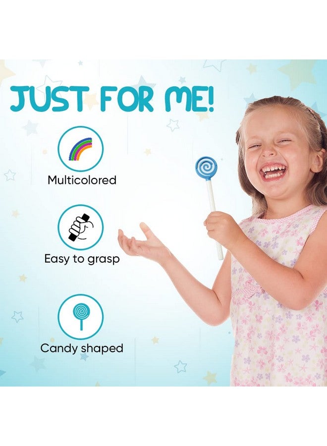 55 دينتال مجموعة مكشطة أو منظف لسان الأطفال - عبوة من 4 مكشطة أسنان بلاستيكية خالية من مادة BPA تساعد على إنعاش رائحة الفم الكريهة وإزالة الأوساخ - متعددة الألوان بمقابض سهلة الإمساك وأغطية للفرشاة من 55Dental، للأعمار من سنتين فما فوق - Image 2