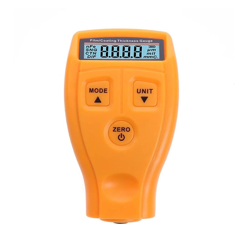 GM200 Ultrasonic Coating Thickness Gauge Paint Tester With Backlight Orange - Image 1