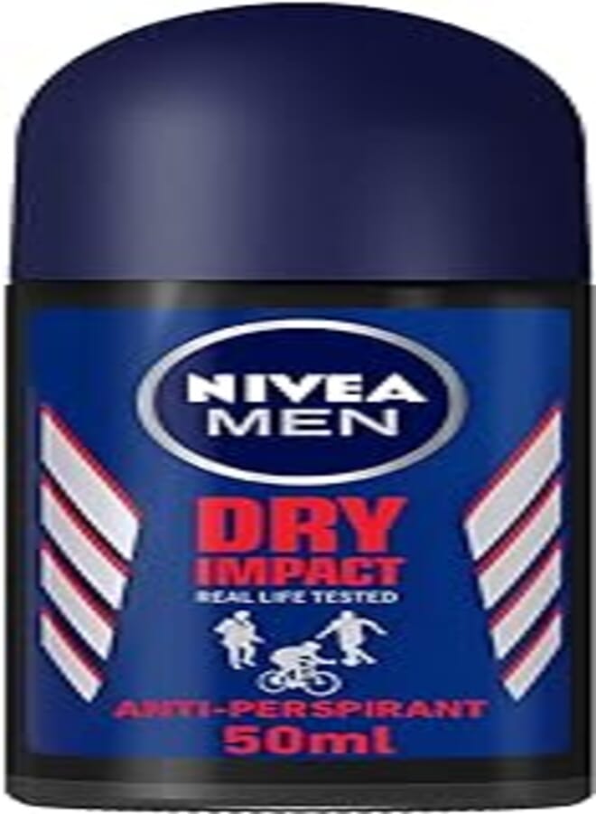NIVEA MEN Antiperspirant Roll-on for Men, Dry Impact, 50ml