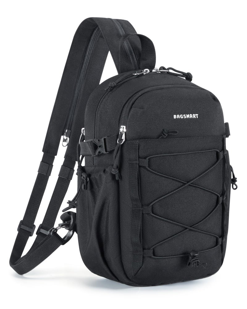 BAGSMART Small Crossbody Sling Bag Crossbody Daypack Chest Shoulder Bag Hiking Small Backpack for Casual Travel Sport - Image 2
