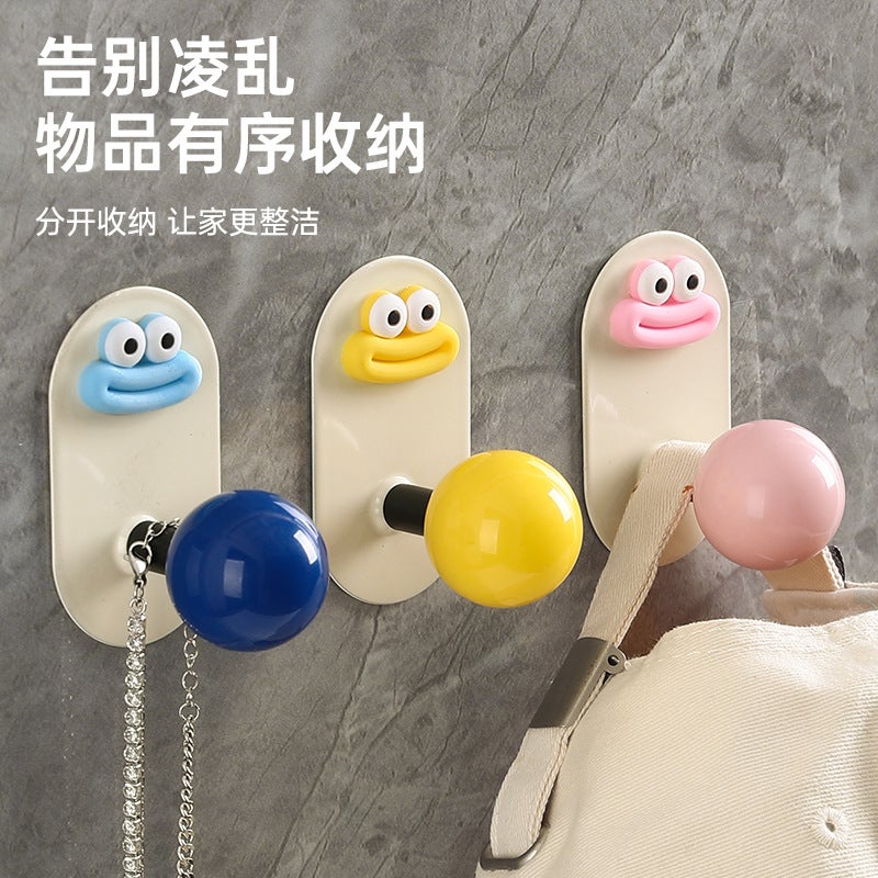 Bathroom Hook Punch-Free Strong Load-Bearing Adhesive Door Rear Seamless Clothes Hook Toilet Wall Towel Hook - Image 3