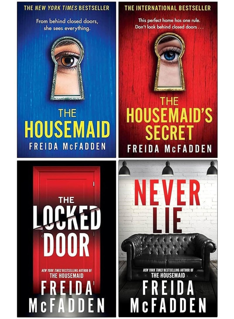 Freida McFadden 4 Books Set (Never Lie, The Housemaids Secret, The Locked Door & The House maid)