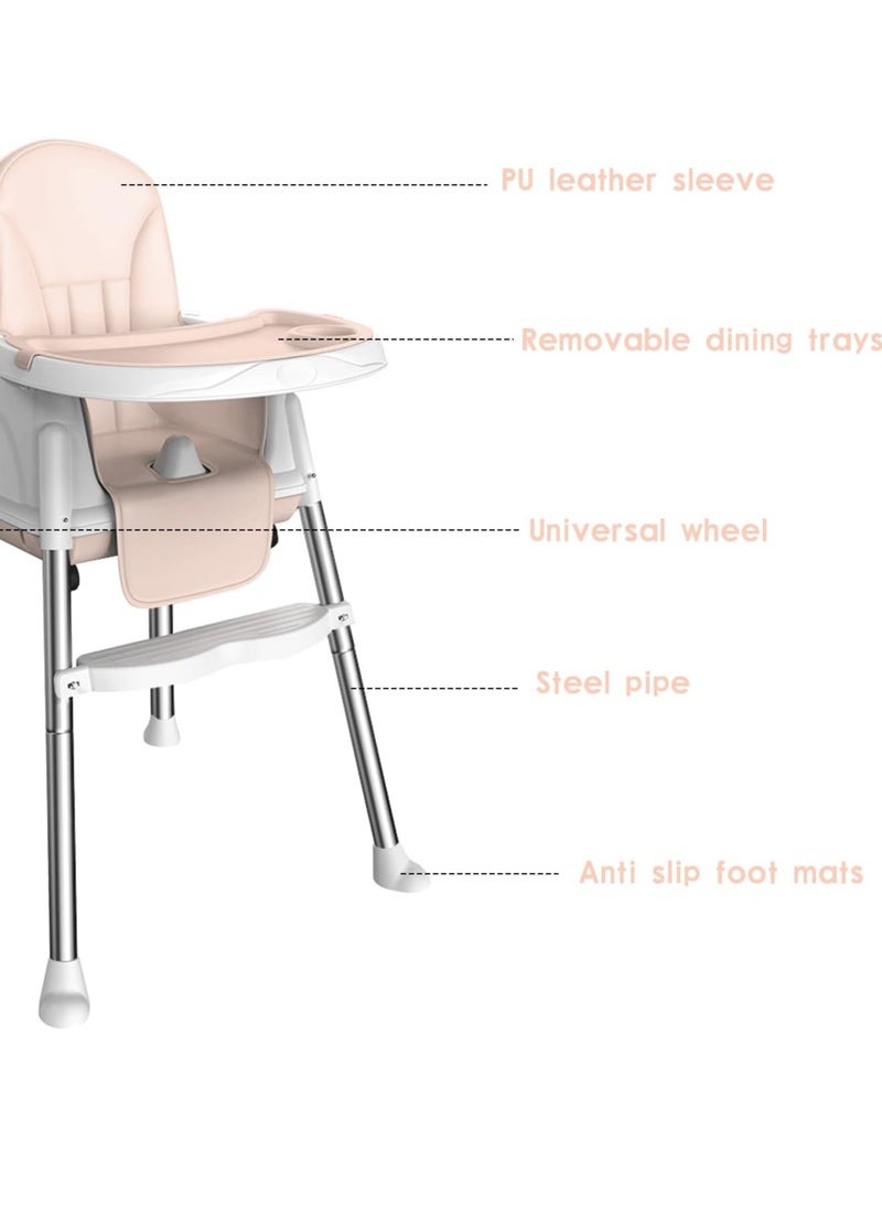 كرسي تناول طعام للرضع مرتفع متعدد الوظائف مع طاولة تناول طعام قابلة للطي محمولة (اللون: وردي) - pzsku/Z491197C4DBE41912A557Z/45/_/1732774667/b9bec6b2-b1e9-4a8d-a1e4-79722b9a3be1