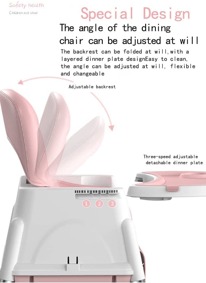 كرسي تناول طعام للرضع مرتفع متعدد الوظائف مع طاولة تناول طعام قابلة للطي محمولة (اللون: وردي) - pzsku/Z491197C4DBE41912A557Z/45/_/1732774670/f14428b9-53d8-4989-8e73-11df0025fda9