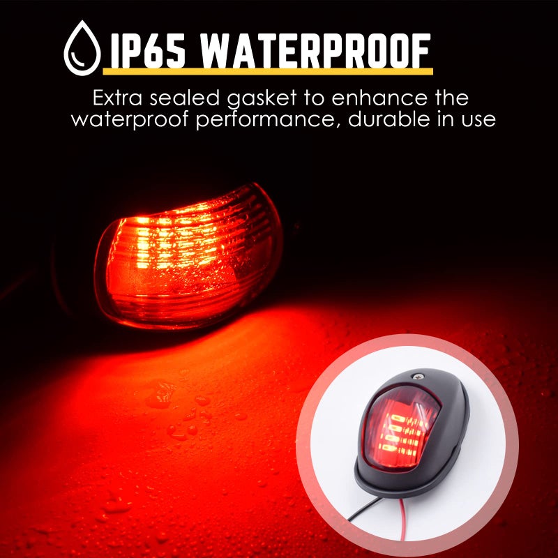 Acelane Boat Navigation Lights LED Boat Bow Light Red & Green Sidelights 12V IP65 Waterproof Marine Boat Accessories for Pontoon, Skeeter, Power Boat, Fishing Boat, Skiff… - Image 3