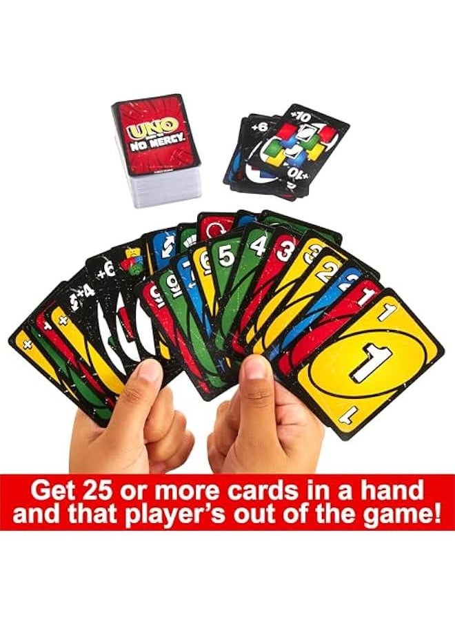 DOS - UNO Show ‘em No Mercy Card Game for Kids, Adults & Family Parties and Travel with Extra Cards, Special Rules and Tougher Penalties - Image 1