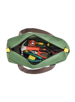 LAWAZIM Tool Bag Thickened Wear-Resistant Large Capacity Canvas Bag - 18 inch Army Green - Tool Bag with Zippered Top, Adjustable Strap, and Durable Handles - Ideal for Home, Workshop, and Outdoor Use  - Image 5
