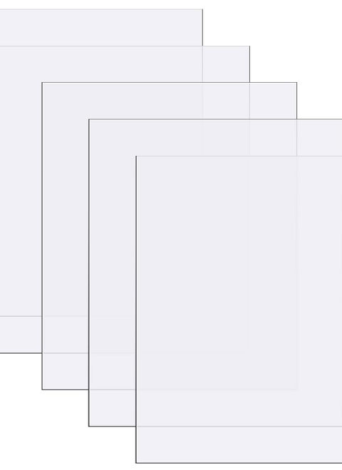 10 Pieces Polycarbonate Sheets Clear Plastic Sheet Thin Rigid Plastic Sheet Clear Polycarbonate Sheet Shatter Resistant Plastic Sheets for DIY Crafts Document Picture Frames, 8 x 10 x 0.02 Inch