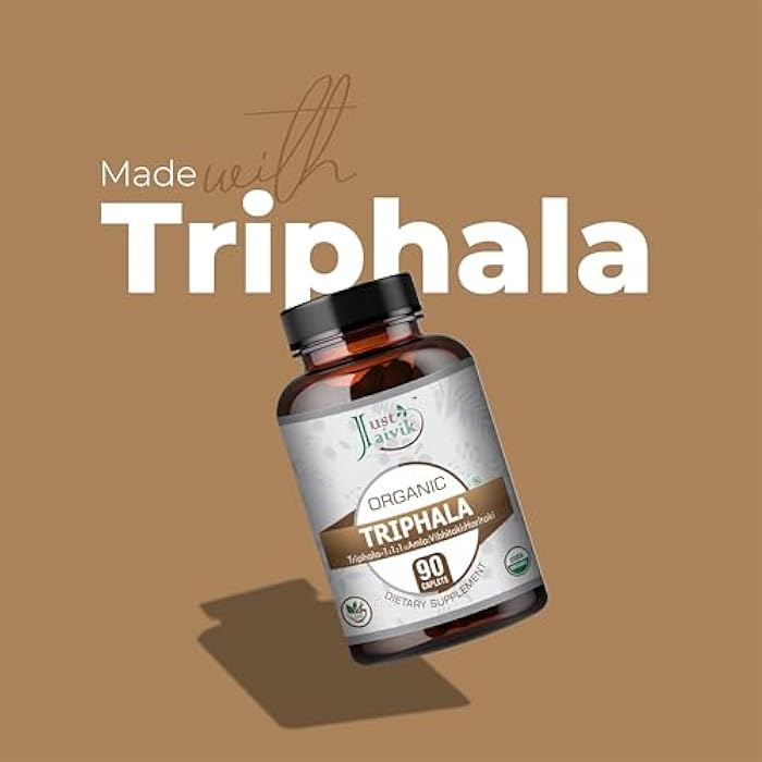 Just Jaivik Organic Triphala (Amla + Bibhitaki + Haritaki) Tablets - A Dietary Supplements - 750 mg (Pack 90 Organic Tablets) | Balancing Formula for Detoxification & Rejuvenation - Image 3