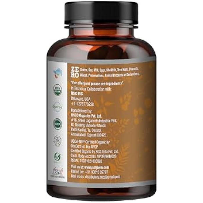 Just Jaivik Organic Triphala (Amla + Bibhitaki + Haritaki) Tablets - A Dietary Supplements - 750 mg (Pack 90 Organic Tablets) | Balancing Formula for Detoxification & Rejuvenation - Image 2
