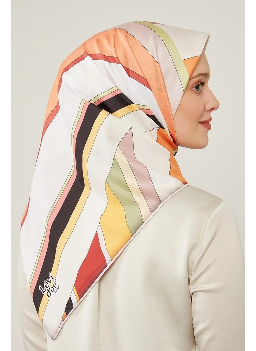 ليفيدور Pink Thick Striped Scarf