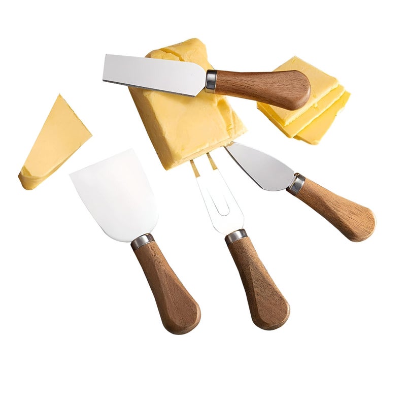 Stainless Steel Cheese Knives with Handle, Cheese Slicer, Sharp Butter Knife to Easily Cut and Serve Various Types of Cheese and Butter, Perfect for Cheese Dishes and Parties - Image 3