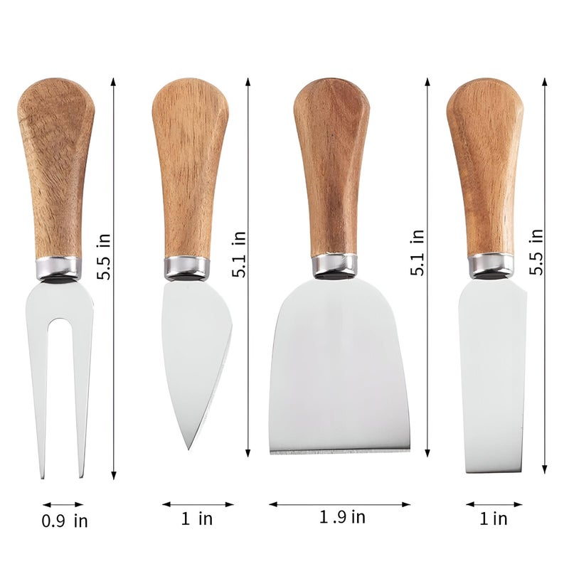Stainless Steel Cheese Knives with Handle, Cheese Slicer, Sharp Butter Knife to Easily Cut and Serve Various Types of Cheese and Butter, Perfect for Cheese Dishes and Parties - Image 2