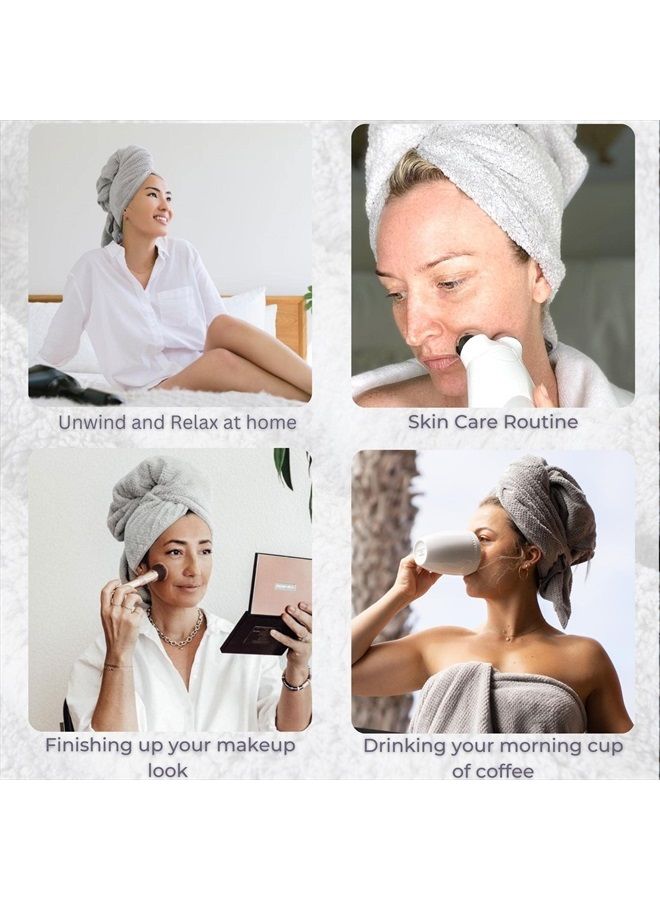 Volo منشفة شعر هيرو كابري زرقاء | فائقة النعومة، شديدة الامتصاص، سريعة الجفاف من قماش نانوويف | تقليل وقت الجفاف بنسبة 50% | منشفة كبيرة لجميع أنواع الشعر | مضادة للتجاعيد ومضادة للتكسر | ميكروفايبر - Image 5