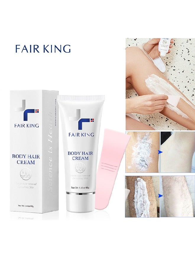 Fair King Body Hair Cream,Hair removal cream for armpit hair removal, leg hair, special for sensitive skin, soothing and repairing underarms, hair removal without leaving traces per bottle 40g  - Image 1