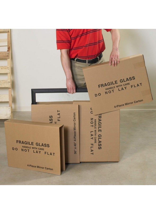 30404Pcmcms Mirror Moving Boxes 4 Piece Box 30 X 40 X 3 1/2 1 Piece Of 30 X 40 4/Bundle 40 Width Kraft (1 Set Of 4 Pieces)