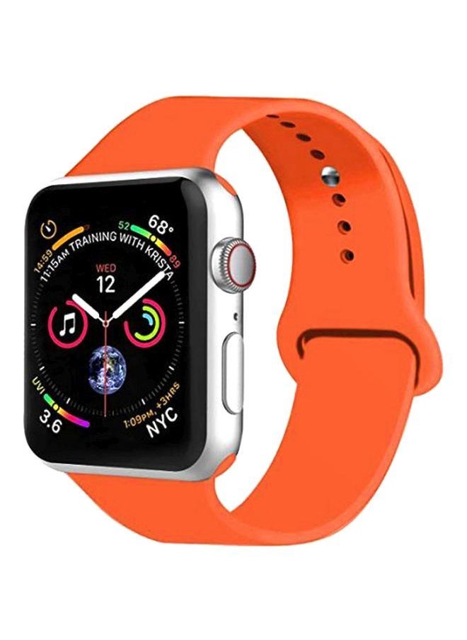 NIBEMINENT - Replacement Band For Apple Watch Nike+ Series 1/2/3/4 Orange - Image 1