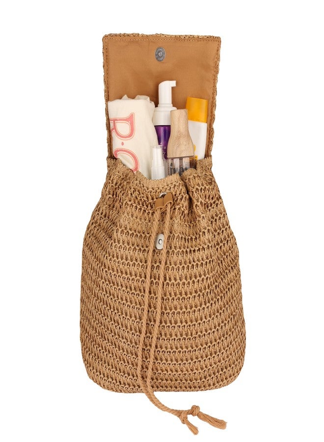 Roxy Spotless Sunnies Backpack | Straw | Beach | Vacation | Travel | Eco-Friendly | Lightweight | Natural - Image 3