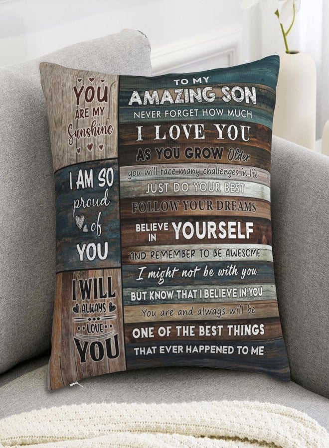 Skizbcw Gifts for Son Birthday, I Love You Son Gifts from Mom Dad, Son Birthday Gift, Wedding Present for Son from Mom Dad, Graduation Gift for Son, Present for Grown Son Throw Pillow Cover 18"x 18" - Image 5