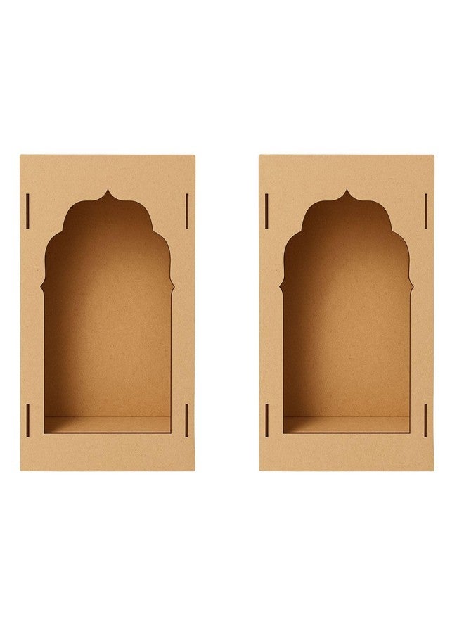LET'S DIY طقم ديكور حائط "جاروكا" من خشب MDF غير مكتمل الصنع - صندوق خشبي عادي مقطوع يدويًا لتزيين المنزل بشكل إبداعي، وإطار قابل للتخصيص للأعمال الفنية والرسم والمشاريع اليدوية. - Image 1