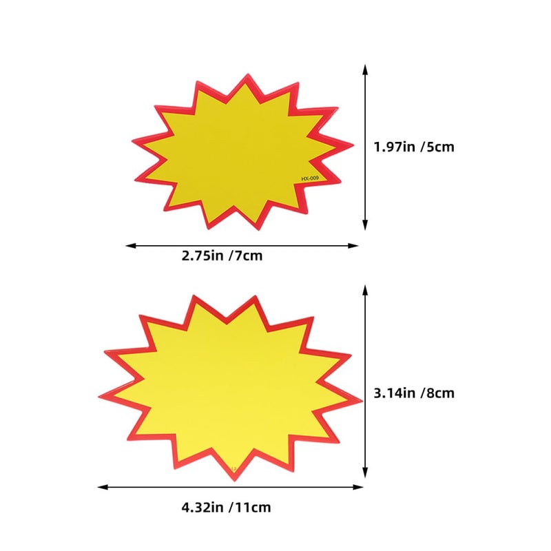 علامات الأسعار الفارغة 200 قطعة 5x7 سم 8x11 سم بطاقات عرض متجر السوبر ماركت بالتجزئة - Image 3
