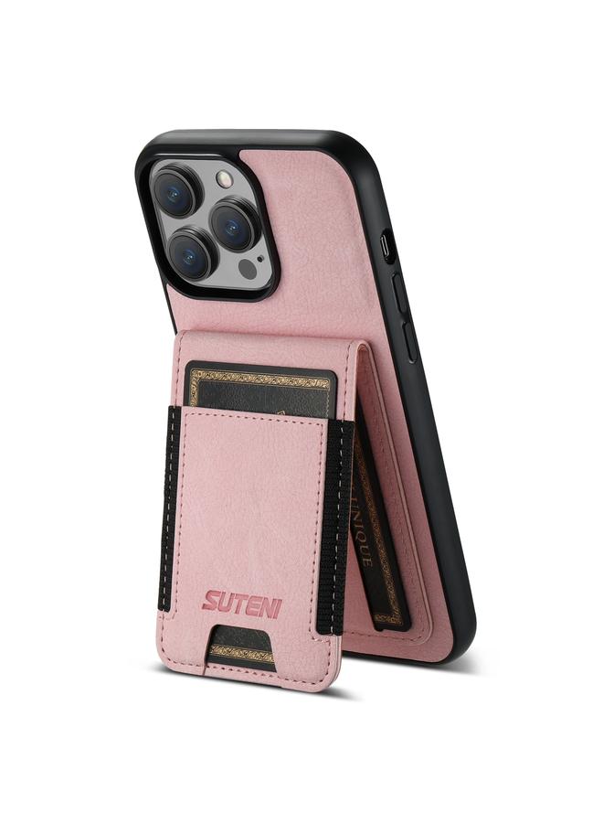 Suteni Case For iPhone 13 Pro H03 Litchi Leather Card Bag Stand Back Phone Case - Image 3