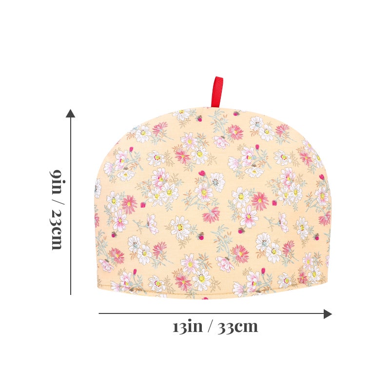 Heat Retention Teapot Warm Cover Stylish Design Home Use Beige Cotton Cloth 1Set - Image 2