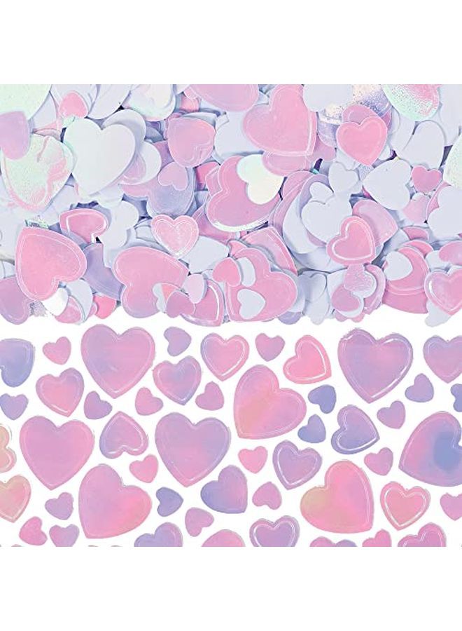 Amscan Iridescent Metallic Hearts Confetti | 1 Pack | Party Decor - Image 1