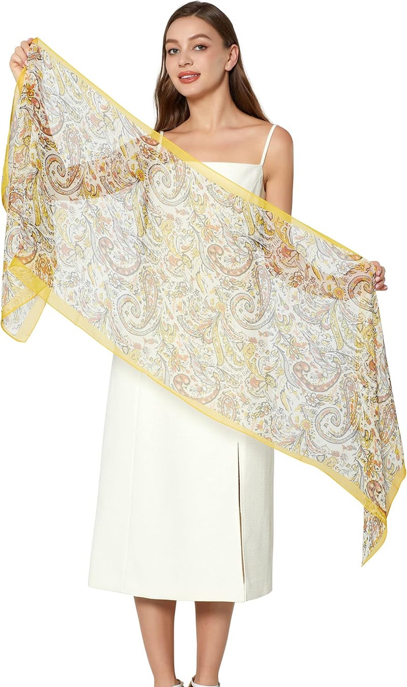 PANTONIGHT Long Chiffon Sheer Scarf Gradient Shaded Colors Lightweight Scarf For Womens - Image 4