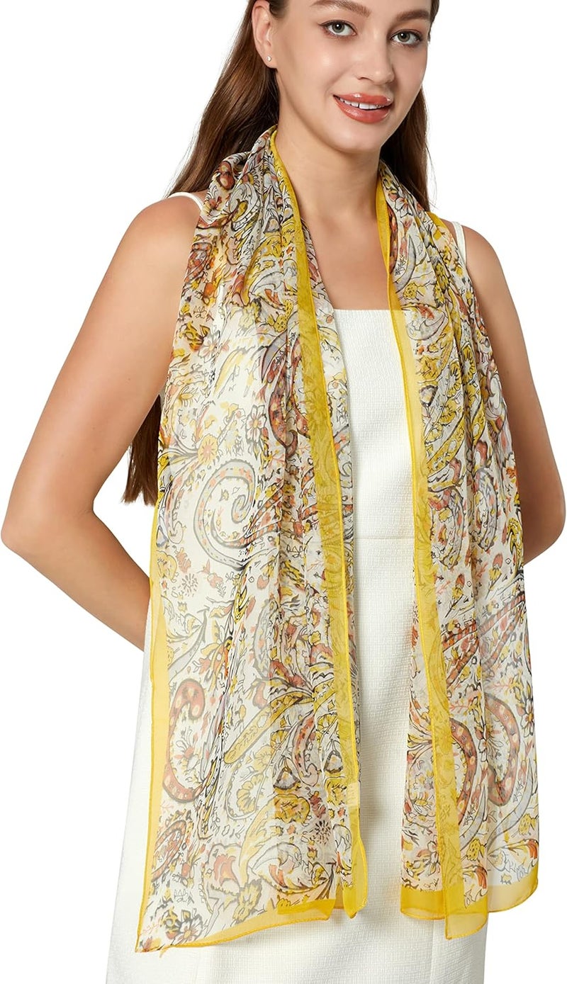 PANTONIGHT Long Chiffon Sheer Scarf Gradient Shaded Colors Lightweight Scarf For Womens - Image 2