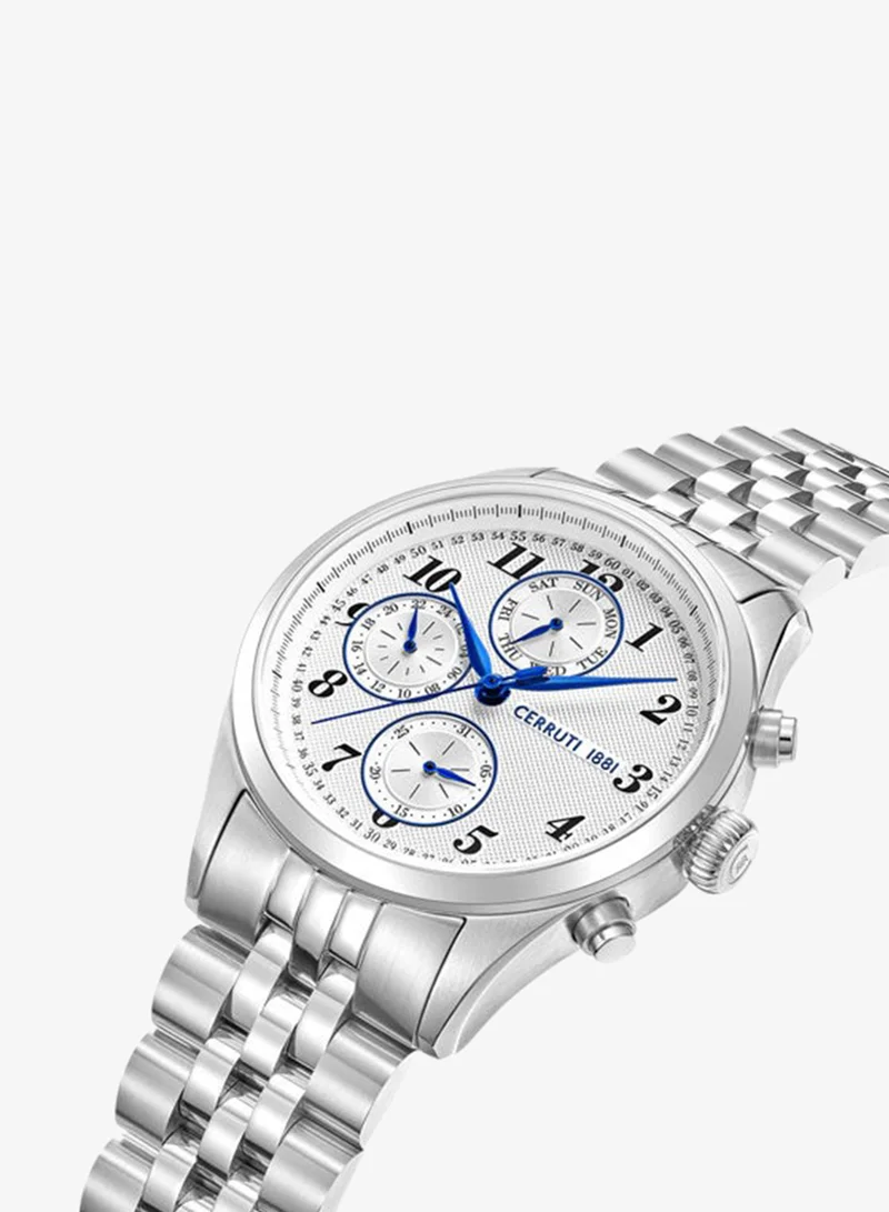 شيروتي 1881 Cerruti 1881 Watch for Men with White Dial in 51 MM
