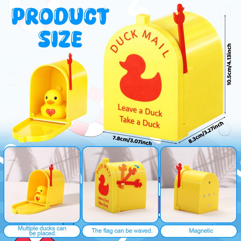 Otoolling 3D Printed Cruise Ducks Mailbox for Magnetic Wall Mounted Mini Mailbox Cruise Door Magnets Cruising Ship Refrigerator Decor Take a Duck Leave a Duck Hiding Game Travel Gift(Yellow) - Image 2