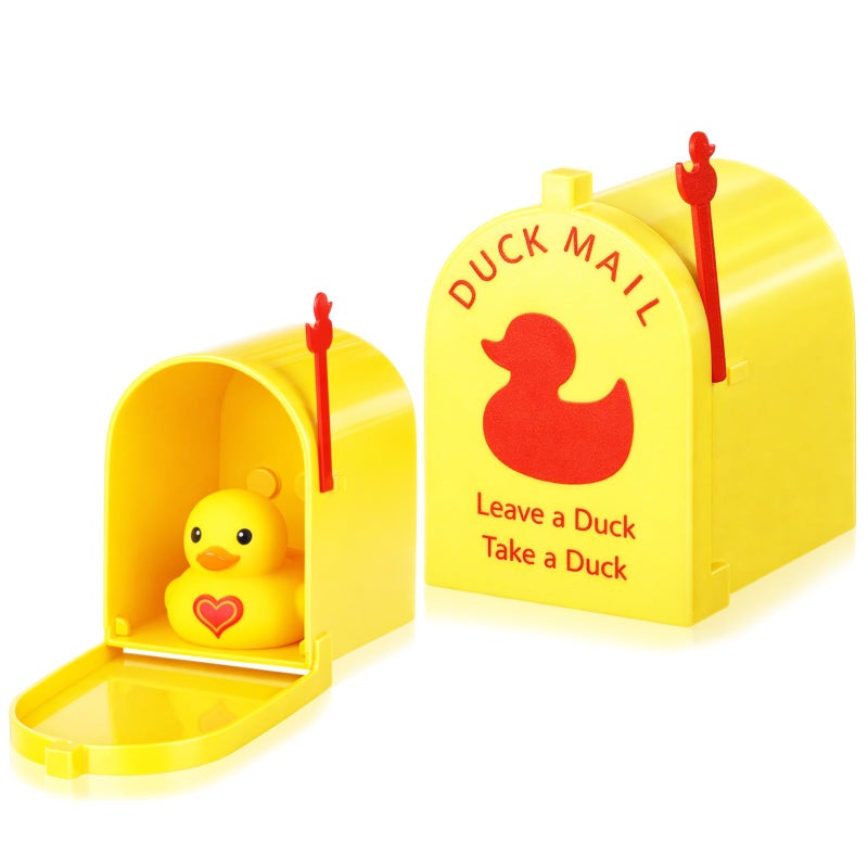 Otoolling 3D Printed Cruise Ducks Mailbox for Magnetic Wall Mounted Mini Mailbox Cruise Door Magnets Cruising Ship Refrigerator Decor Take a Duck Leave a Duck Hiding Game Travel Gift(Yellow) - Image 1