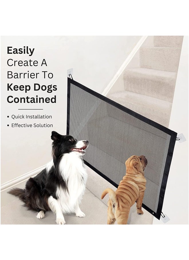 Generic Pet Gate,Portable Mesh Baby Gate,Retractable Adjustable Portable Folding Mesh Dog Gate,for Stairs/Hallways/Doorways, Easy-Install Foldable Pet Isolation Fence  - Image 5