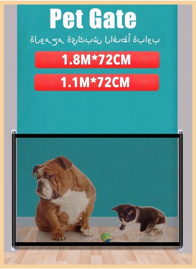 Generic - Pet Gate,Portable Mesh Baby Gate,Retractable Adjustable Portable Folding Mesh Dog Gate,for Stairs/Hallways/Doorways, Easy-Install Foldable Pet Isolation Fence - Image 1