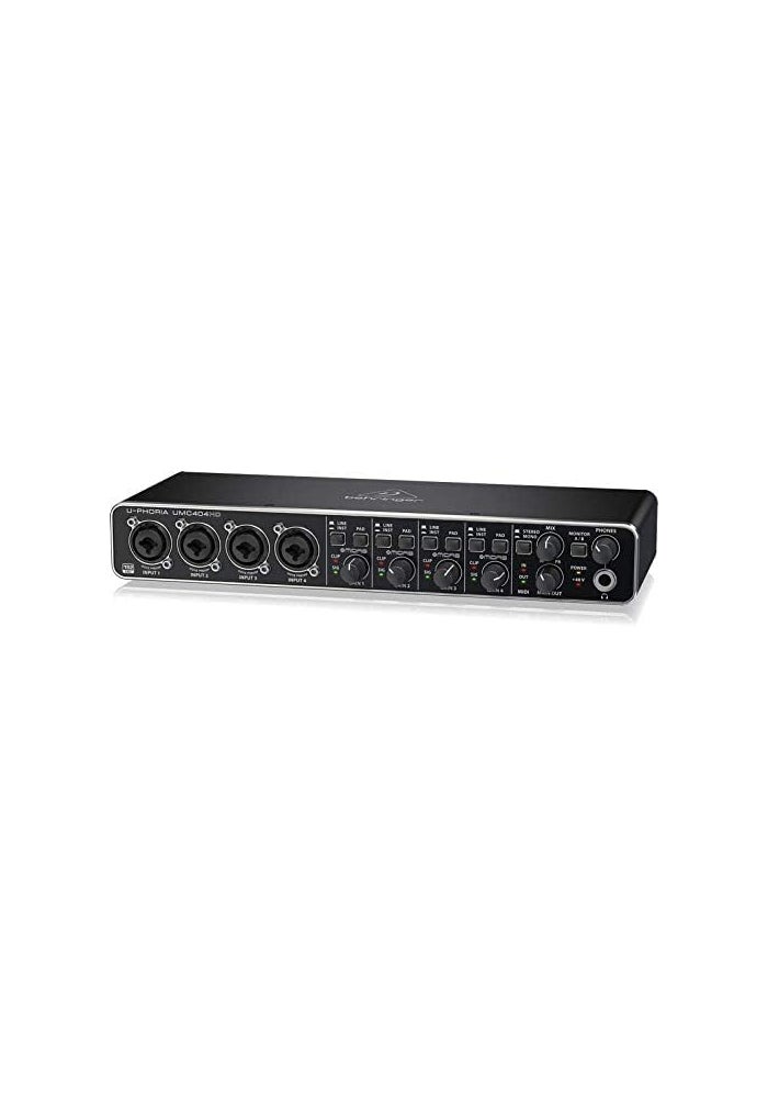 Behringer U-PHORIA UMC404HD Audiophile 4x4 USB Audio/MIDI Interface with Midas Mic Preamplifiers - Image 4