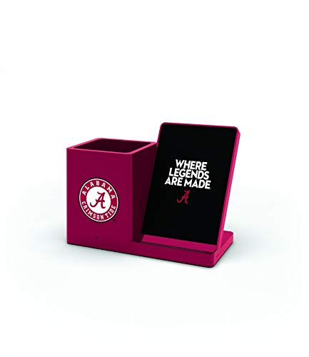 SOAR NCAA Wireless Cell Phone Charging Stand and Desktop Organizer Alabama Crimson Tide - Image 1