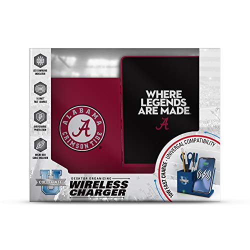SOAR NCAA Wireless Cell Phone Charging Stand and Desktop Organizer Alabama Crimson Tide - Image 3